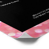 Moderne Glitter Perzik Koraal Prijslijst Poster (Hoek)
