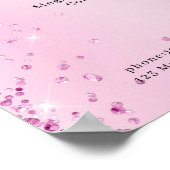 Moderne Glitter Price List Poster (Hoek)