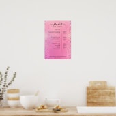 Moderne Glitter Prijslijst Poster (Keuken)