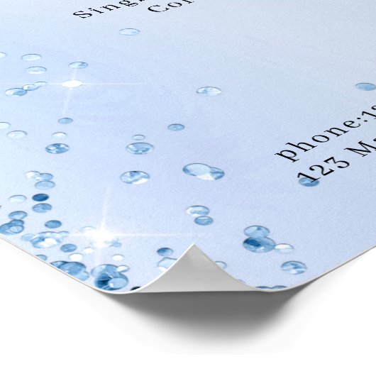 Moderne Glitter Prijslijst Poster (Hoek)