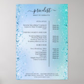 Moderne Glitter Prijslijst Poster (Voorkant)