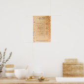 Moderne Glitter Prijslijst Poster (Keuken)