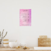 Moderne Glitter Prijslijst Poster (Keuken)
