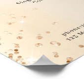 Moderne Glitter Prijslijst Poster (Hoek)
