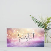 Moderne Glitter Roze Cadeaukaart (Staand voorkant)