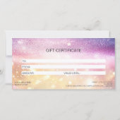 Moderne Glitter Roze Cadeaukaart (Achterkant)