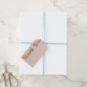 Moderne Glitter Roze Goud Blush Foto Bedankt Cadeaulabel (Met Touw)