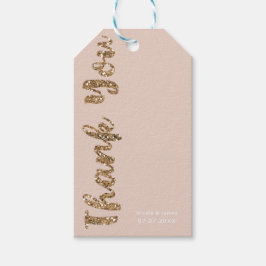 Moderne Glitter Roze Gouden Blush Glam Dank Je Cadeaulabel