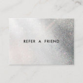 Moderne Glitter Salon Discount Card Kortingskaartje (Voorkant)