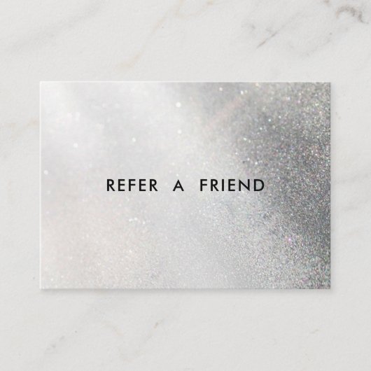 Moderne Glitter Salon Discount Card Kortingskaartje (Voorkant)