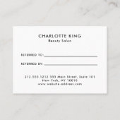 Moderne Glitter Salon Discount Card Kortingskaartje (Achterkant)