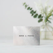 Moderne Glitter Salon Discount Card Kortingskaartje (Staand voorkant)