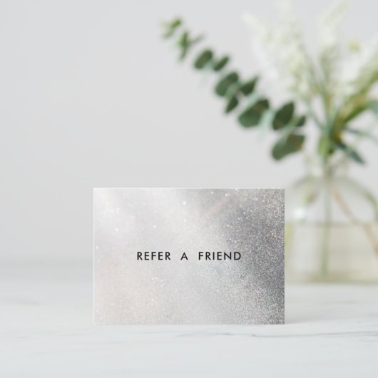 Moderne Glitter Salon Discount Card Kortingskaartje (Staand voorkant)