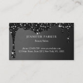 Moderne Glitter Salon Discount Card Visitekaartje (Achterkant)