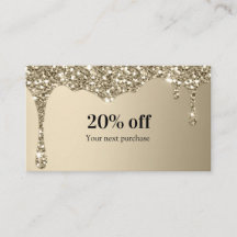 Moderne Glitter Salon Discount Card