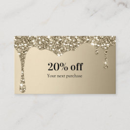 Moderne Glitter Salon Discount Card Visitekaartje