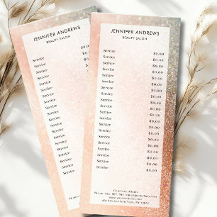 Moderne, glitter, salon, een dure rackkaart reclamekaart