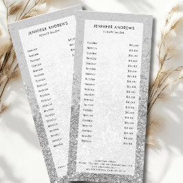 Moderne, glitter, salon, een dure rackkaart reclamekaart