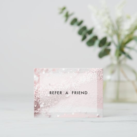 Moderne Glitter Salon Kortingskaartje (Staand voorkant)