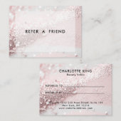 Moderne Glitter Salon Kortingskaartje (Voorkant / Achterkant)