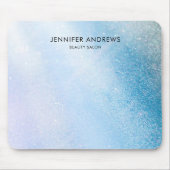 Moderne Glitter Salon Lichtblauw Muismat (Voorkant)