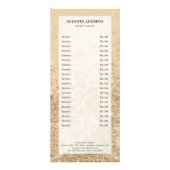 Moderne Glitter Salon Price List Rack Kaart (Voorkant)