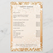 Moderne Glitter Salon Prijslijst Flyer (Voorkant)