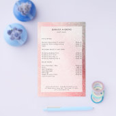 Moderne Glitter Salon Prijslijst Flyer (Enkel)