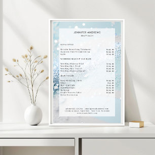 Moderne Glitter Salon-prijslijst Poster