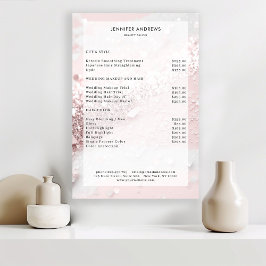 Moderne Glitter Salon Prijslijst Poster
