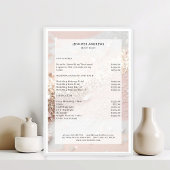 Moderne Glitter Salon-prijslijst Poster