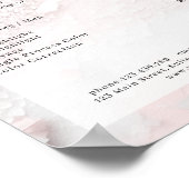 Moderne Glitter Salon-prijslijst Poster (Hoek)