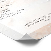 Moderne Glitter Salon-prijslijst Poster (Hoek)