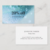 Moderne Glitter Salon & Spa Visitekaartje (Voorkant / Achterkant)