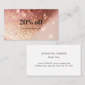 Moderne Glitter Salon & Spa Visitekaartje (Voorkant / Achterkant)