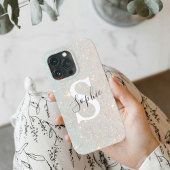 Moderne Glitter Spark | Persoonlijk Initiaal Girly Case-Mate iPhone Case