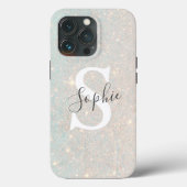 Moderne Glitter Spark | Persoonlijk Initiaal Girly Case-Mate iPhone Case (Achterkant)