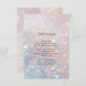 Moderne glitter Sparkle Informatiekaartje (Voorkant / Achterkant)