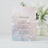 Moderne glitter Sparkle Informatiekaartje (Staand voorkant)