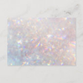 Moderne glitter Sparkle Informatiekaartje (Achterkant)