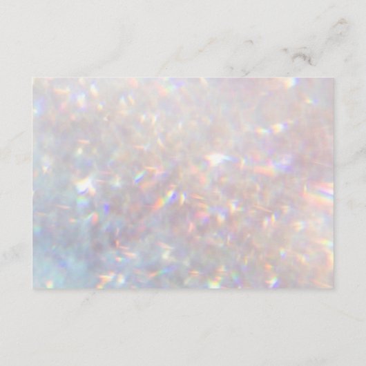 Moderne glitter Sparkle Informatiekaartje (Achterkant)