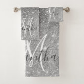 Moderne Glitter Sparkles Persoonlijk Bad Handdoek (Insitu)