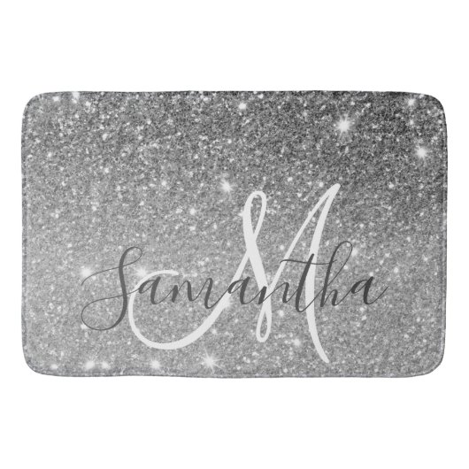 Moderne Glitter Sparkles Persoonlijk Badmat (Voorkant)