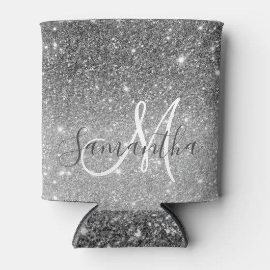 Moderne Glitter Sparkles Persoonlijk Blikjeskoeler (Voorkant)