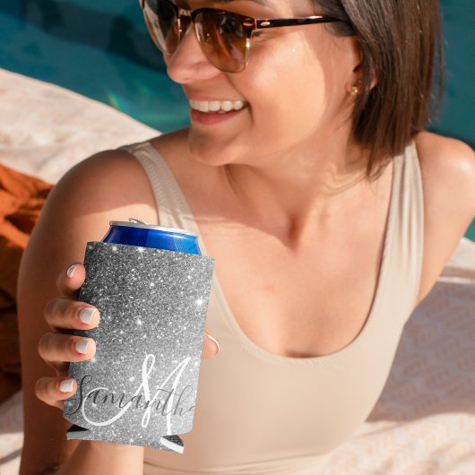 Moderne Glitter Sparkles Persoonlijk Blikjeskoeler