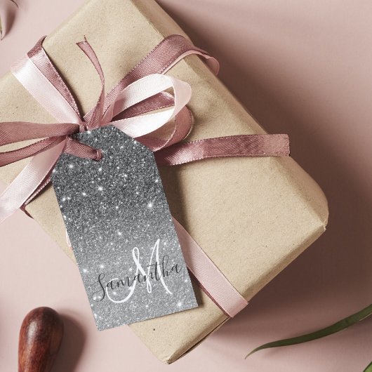 Moderne Glitter Sparkles Persoonlijk Cadeaulabel
