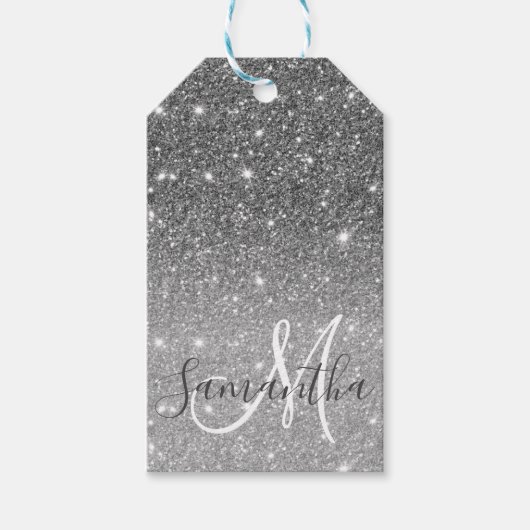 Moderne Glitter Sparkles Persoonlijk Cadeaulabel (Voorkant)