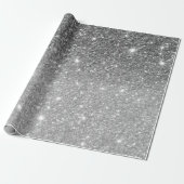 Moderne Glitter Sparkles Persoonlijk Cadeaupapier (Uitgerold)