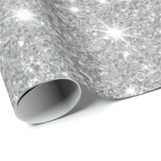 Moderne Glitter Sparkles Persoonlijk Cadeaupapier (Rol Hoek)