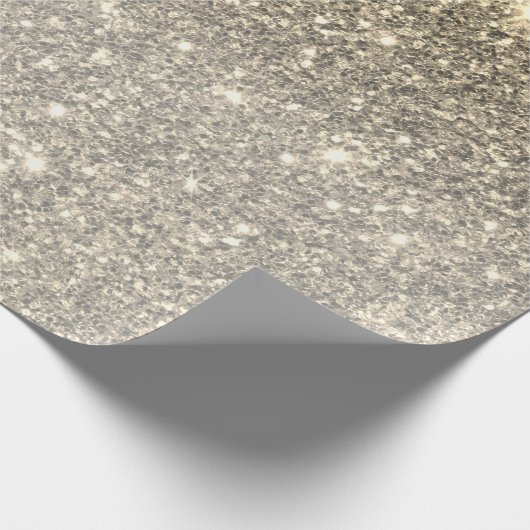 Moderne Glitter Sparkles Persoonlijk Cadeaupapier (Hoek)